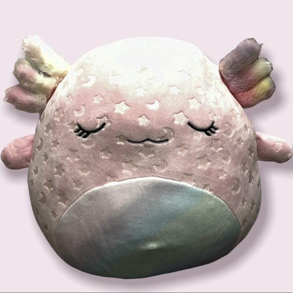 CRESSIDA 14โ GLOW IN THE DARK AXOLOTL HTF SQUISHMALLOW NWT - Picture 4 of 10